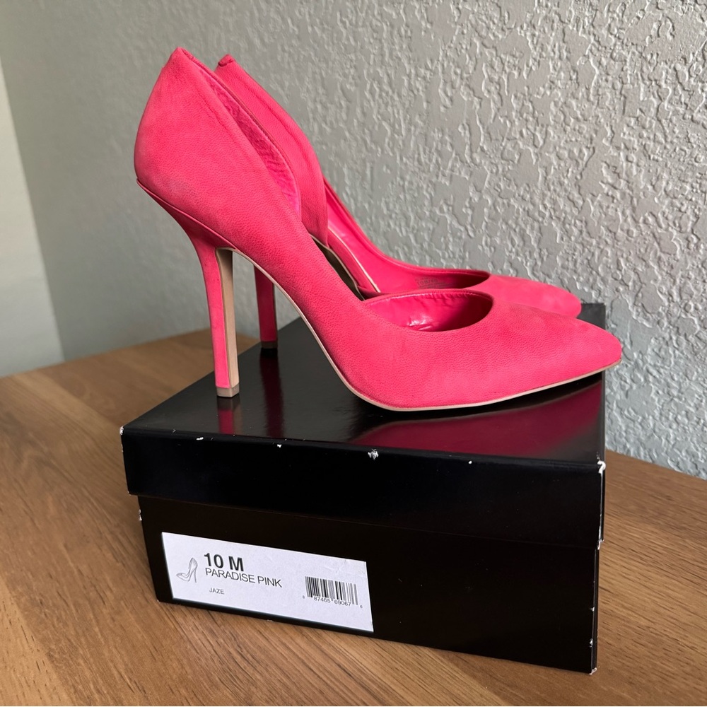 BCBG Women's Vibrant Pink Heels